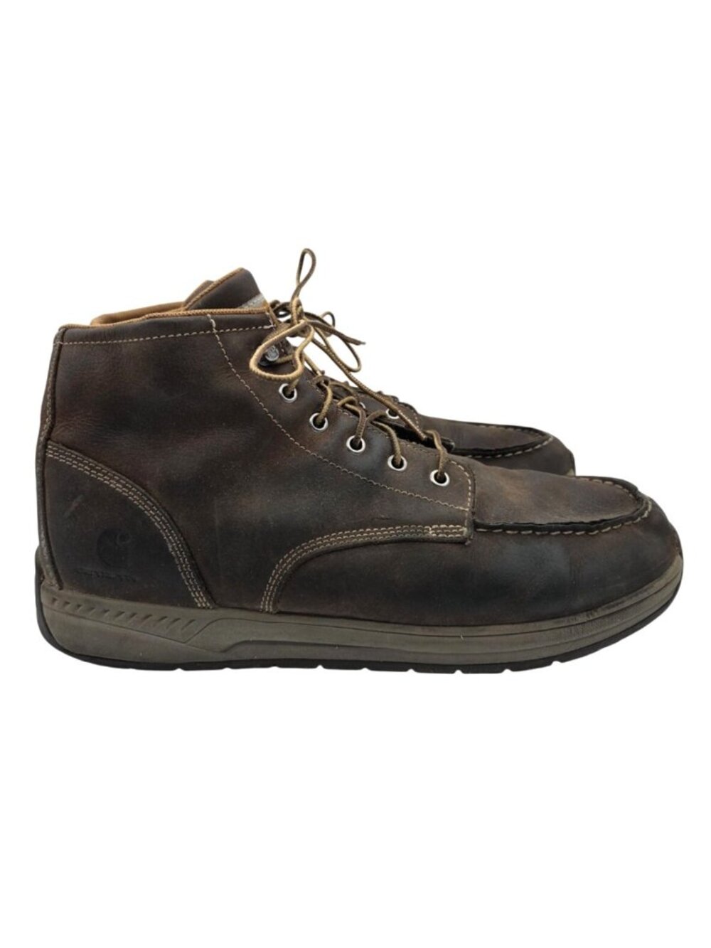 Carhartt Men's Size 13 Moc Toe Wedge Chukka Soft Toe Work Boot Brown CMX4023
